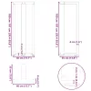  2 db T-alakú bárasztalláb, fehér, 40x35x(100-101) cm, acél