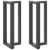  2 db antracitszürke T-alakú acél bárasztalláb 40x35x(100-101) cm