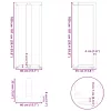  2 db antracitszürke T-alakú acél bárasztalláb 40x35x(100-101) cm