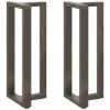  2 db fekete, T-alakú acél bárasztalláb 40x35x(100-101) cm