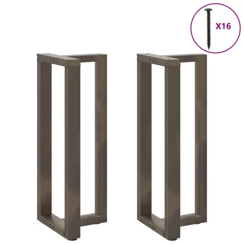  2 db fekete, T-alakú acél bárasztalláb 40x35x(100-101) cm