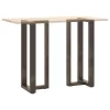 2 db fekete, T-alakú acél bárasztalláb 40x35x(100-101) cm
