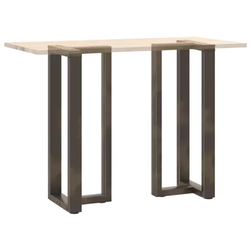  2 db fekete, T-alakú acél bárasztalláb 40x35x(100-101) cm