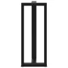  2 db fekete, T-alakú acél bárasztalláb 50x35x(100-101) cm