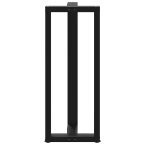  2 db fekete, T-alakú acél bárasztalláb 50x35x(100-101) cm