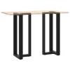 2 db fekete, T-alakú acél bárasztalláb 50x35x(100-101) cm
