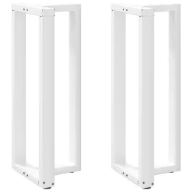    2 db fehér, T-alakú acél bárasztalláb 50x35x(100-101) cm