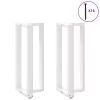  2 db fehér, T-alakú acél bárasztalláb 50x35x(100-101) cm