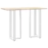  2 db fehér, T-alakú acél bárasztalláb 50x35x(100-101) cm
