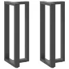  2 db antracitszürke T-alakú acél bárasztalláb 50x35x(100-101) cm