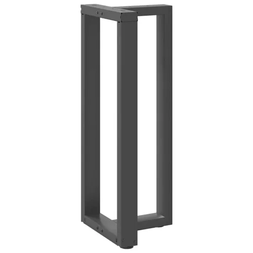  2 db antracitszürke T-alakú acél bárasztalláb 50x35x(100-101) cm
