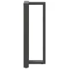  2 db antracitszürke T-alakú acél bárasztalláb 50x35x(100-101) cm