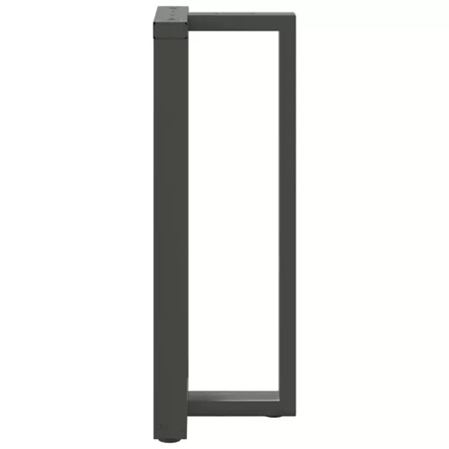  2 db antracitszürke T-alakú acél bárasztalláb 50x35x(100-101) cm