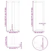  2 db antracitszürke T-alakú acél bárasztalláb 50x35x(100-101) cm