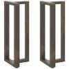  2 db fekete, T-alakú acél bárasztalláb 50x35x(100-101) cm