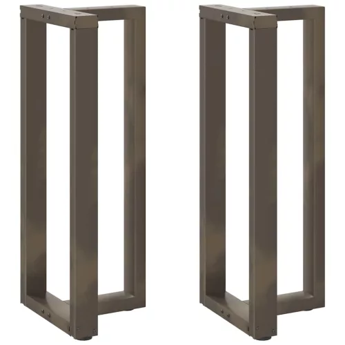  2 db fekete, T-alakú acél bárasztalláb 50x35x(100-101) cm