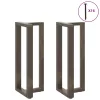 2 db fekete, T-alakú acél bárasztalláb 50x35x(100-101) cm