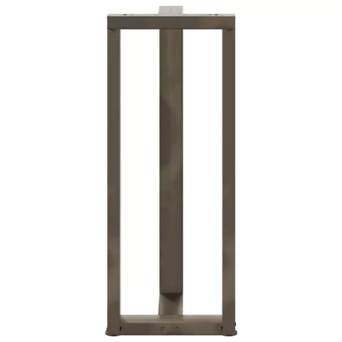  2 db fekete, T-alakú acél bárasztalláb 50x35x(100-101) cm