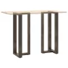  2 db fekete, T-alakú acél bárasztalláb 50x35x(100-101) cm