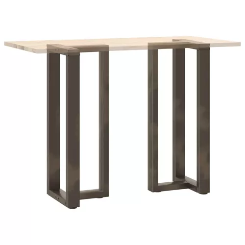  2 db fekete, T-alakú acél bárasztalláb 50x35x(100-101) cm