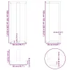  2 db fekete, T-alakú acél bárasztalláb 50x35x(100-101) cm