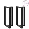  2 db fekete, T-alakú acél bárasztalláb 60x35x(100-101) cm