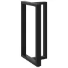  2 db fekete, T-alakú acél bárasztalláb 60x35x(100-101) cm