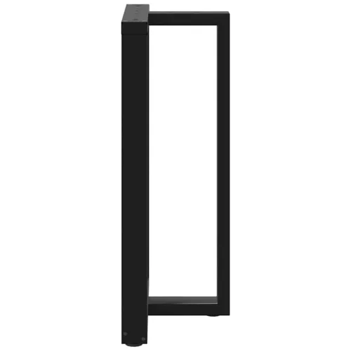  2 db fekete, T-alakú acél bárasztalláb 60x35x(100-101) cm