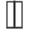 2 db fekete, T-alakú acél bárasztalláb 60x35x(100-101) cm
