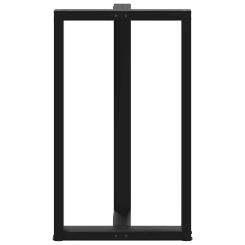  2 db fekete, T-alakú acél bárasztalláb 60x35x(100-101) cm