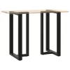  2 db fekete, T-alakú acél bárasztalláb 60x35x(100-101) cm