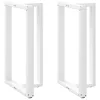  2 db fehér, T-alakú acél bárasztalláb 60x35x(100-101) cm