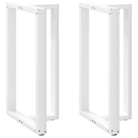    2 db fehér, T-alakú acél bárasztalláb 60x35x(100-101) cm