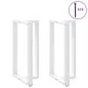 2 db fehér, T-alakú acél bárasztalláb 60x35x(100-101) cm