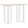  2 db fehér, T-alakú acél bárasztalláb 60x35x(100-101) cm