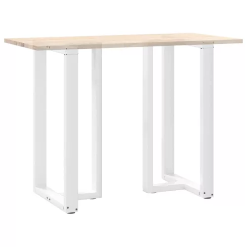  2 db fehér, T-alakú acél bárasztalláb 60x35x(100-101) cm