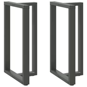   2 db antracitszürke T-alakú acél bárasztalláb 60x35x(100-101) cm