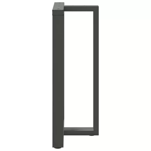  2 db antracitszürke T-alakú acél bárasztalláb 60x35x(100-101) cm