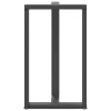 2 db antracitszürke T-alakú acél bárasztalláb 60x35x(100-101) cm