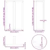  2 db antracitszürke T-alakú acél bárasztalláb 60x35x(100-101) cm
