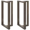  2 db fekete, T-alakú acél bárasztalláb 60x35x(100-101) cm