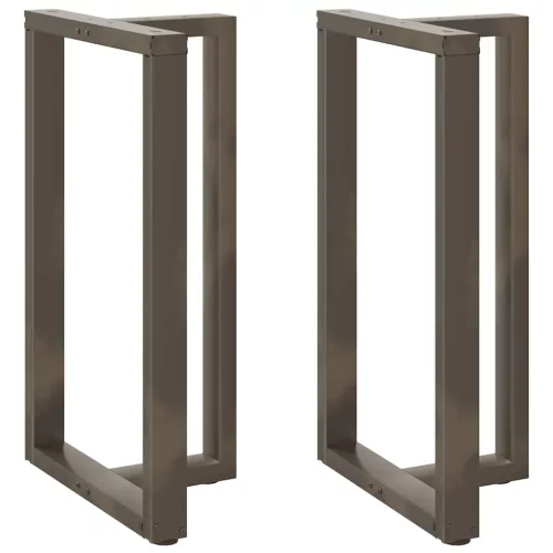  2 db fekete, T-alakú acél bárasztalláb 60x35x(100-101) cm