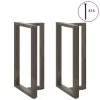  2 db fekete, T-alakú acél bárasztalláb 60x35x(100-101) cm