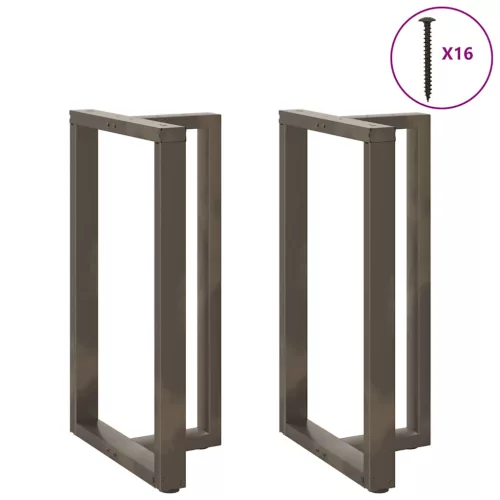  2 db fekete, T-alakú acél bárasztalláb 60x35x(100-101) cm