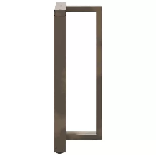  2 db fekete, T-alakú acél bárasztalláb 60x35x(100-101) cm