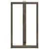  2 db fekete, T-alakú acél bárasztalláb 60x35x(100-101) cm