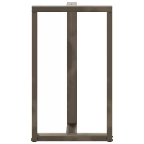  2 db fekete, T-alakú acél bárasztalláb 60x35x(100-101) cm