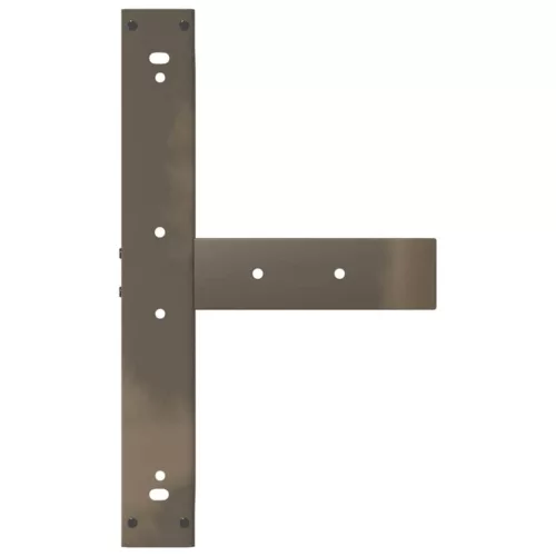  2 db fekete, T-alakú acél bárasztalláb 60x35x(100-101) cm