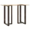  2 db fekete, T-alakú acél bárasztalláb 60x35x(100-101) cm