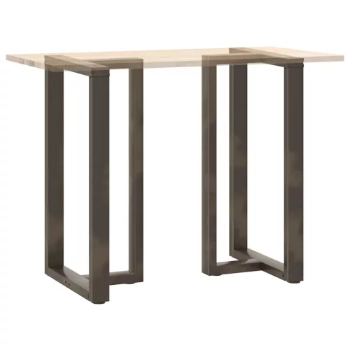  2 db fekete, T-alakú acél bárasztalláb 60x35x(100-101) cm